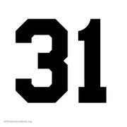 31. Цифра 31. Цифра 31 трафарет. 31 Цифра картинка. 31 Черная цифра.